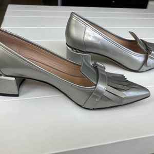Franco Sarto  Mettalic Silver Grenoble Loafer- Women